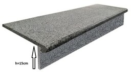 Zestaw Stopnica - Stopień + Podstopień Granitowy Dark