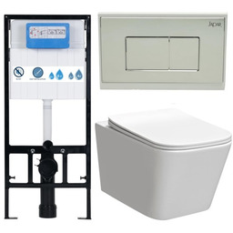 ZESTAW 3w1 : Miska Wc rimless podwieszana 51,5x36x34