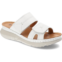 Armodo Białe Klapki Stylowe Wsuwane Obuwie Damskie