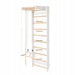 drabinka gimnastyczna Cherry Plus biały-drewno