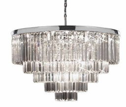 Hereford Fall XL Chrome - żyrandol kryształowy 80cm