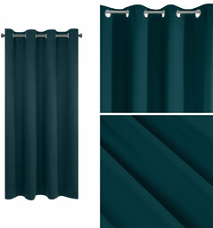 Zasłona Blackout Logan 140 x 175 Petrol Przelotka