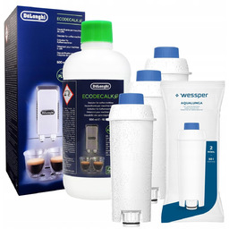 3x filtr Wessper do ekspresu Delonghi + Odkamieniacz