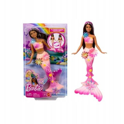 Barbie Syrenka Rozkwitające kwiaty brunetka