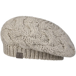 Beret z Dzianiny Jesila by Lierys, jasnobeżowy, One