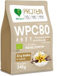BeOrganic WPC 80, koncentrat białka serwatkowego Bio, smak