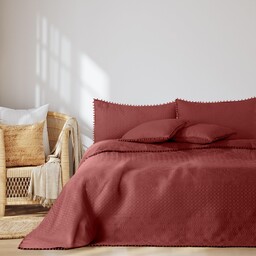 AmeliaHome Narzuta z pomponami, 240 x 260 cm,