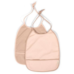Filibabba Śliniak wiązany 2 szt. Peach-Blush