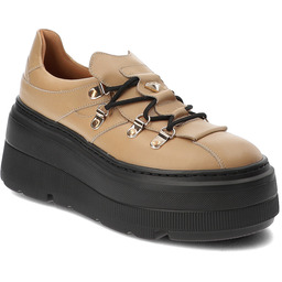 Armodo Brązowe Sneakersy Modne Obuwie Damskie Na Platformie