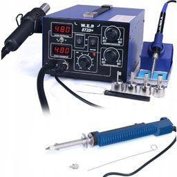 Stacja lutownicza 2w1 Hotair Wep 872D+ kolba 75W