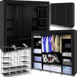 Szafa Tekstylna Materiałowa Duża Składana Garderoba XXL