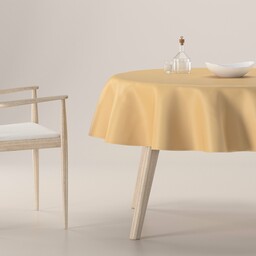 Obrus okrągły, złoty z połyskiem , Damasco