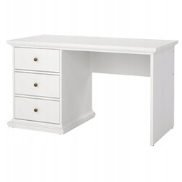 Biurko klasyczne proste białe 3 Szuflady 130 x