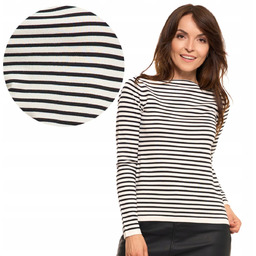 Sweter Damski Klasyczny Z Długim Rękawem W Paski