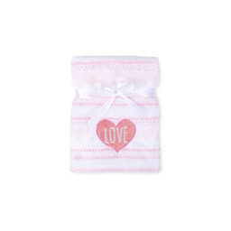 Babymatex Kocyk dziecięcy 75x100 Ricco różowy biały szlaczki