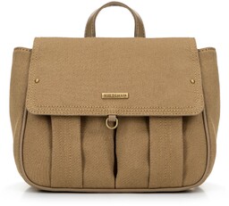 Miniplecak damski z klapą khaki
