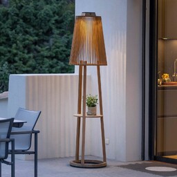 Les Jardins Solarna lampa stojąca Tecka z czujnikiem,
