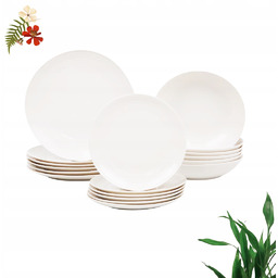 Porcelanowy komplet Serwis Obiadowy zdobiony 18 el. 6