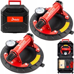 2x Przyssawka Do Płytek Próżniowa Z Pompką Manometr