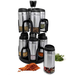 Nerthus 12 butelek ze stali nierdzewnej obrotowy stojak