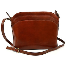 Skórzana damska elegancka listonoszka przez ramię