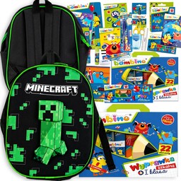 Plecak Przedszkolny 3D Dziecięcy Minecraft Creeper +wyprawka Bambino