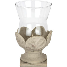 Flair Flower Świecznik ze szkłem i ceramiką o