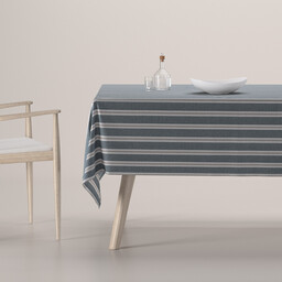 Obrus prostokątny, niebiesko-beżowe pasy, Scotti