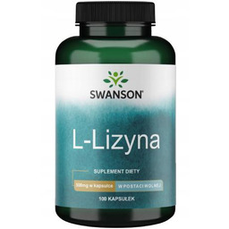 SWANSON L-Lizyna 500mg, 100 kaps.