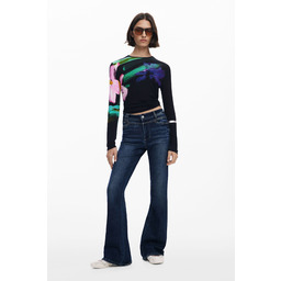 Dżinsy dzwony sprane