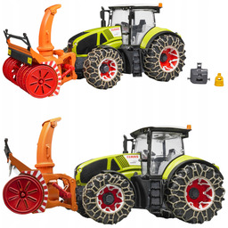 Traktor Realistyczny Claas z pługiem śnieżnym Bruder Skala