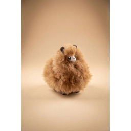 Przytulanka Alpaka maskotka Frayda 16cm naturalna wełna Camel