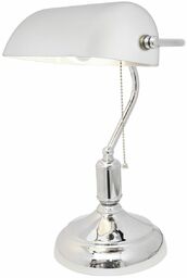 Bankierska klasyczna lampka biała z chromem LDT 305
