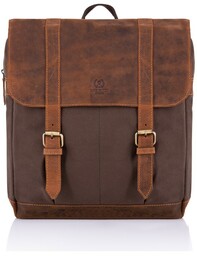 Plecak męski brązowy vintage PAOLO PERUZZI T-29-BR