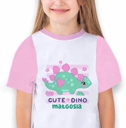 Piżama Dziecięca Róż Do Snu CUTE DINO IMIĘ