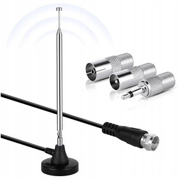 ANTENA RADIOWA DAB FM TELESKOPOWA MAGNETYCZNA DO HIFI