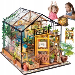 Diy Miniaturowy Domek Szklarnia Model 3D Mini Szklarnia