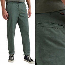 Lee REGULAR CHINO Fort Green KLASYCZNE ZIELONE CHINOSY