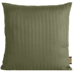 Poszewka z satyny bawełnianej oliwkowa w prążki JA141-14