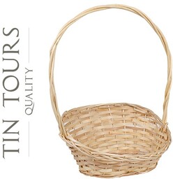 NATURALNY KOSZ PREZENTOWY Z PAŁĄKIEM 38/43x29x9/19/54 cm