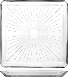 Kwadratowy talerz Madlen słodki ze szkła, 24x24 cm