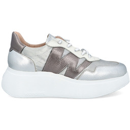Lekkie sneakersy damskie - WONDERS A-3622 SREBRNE