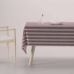 Obrus prostokątny, czerwono-beżowe pasy, Scotti