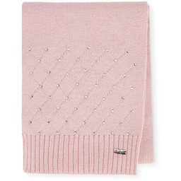 Damski szalik z kryształkami różowy