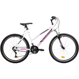 F.lli Schiano Range 26'', damski rower MTB, biały-różowy