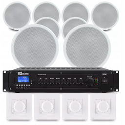 Zestaw Nagłośnieniowy 4xGŁOŚNIKI Bank Bar Lokal