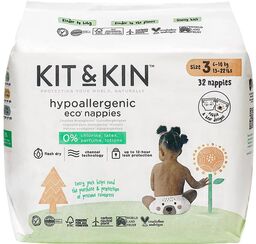 Kit&Kin, pieluszki jednorazowe, biodegradowalne, rozmiar 3, 6 -10