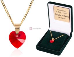 Zawieszka SWAROVSKI "Ogień Miłości" na łańcuszku DEDYKACJA -