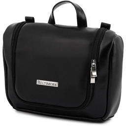 Beltimore Kosmetyczka Skórzana Premium Saszetka Czarna J47 Czarny