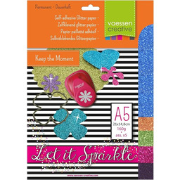 Vaessen Creative 5 x papier brokatowy 160 g